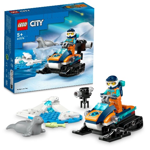 LEGO® City Arctic Explorer Snowmobile 60376 Building Toy Set,Vehicle Construction Set with Seal Figures and Explorer Minifigure - LEGO City Arctic Explorer Snowmobile 603...