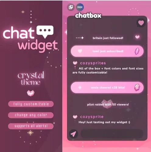 Crystal Theme Chat Widget