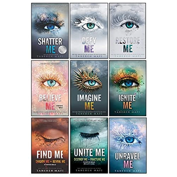 Shatter Me Series Collection 9 Books Set By Tahereh Mafi(Unite Me, Believe Me, Imagine Me, Find Me, Unravel Me, Unravel Me, Defy Me, Restore Me, Ignite Me)