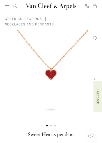 Van Cleef Sweet Hearts pendant