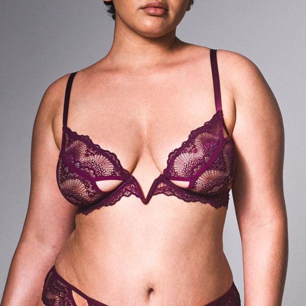 Kane V-wire Bra - Cherry | Cherry / 36C
