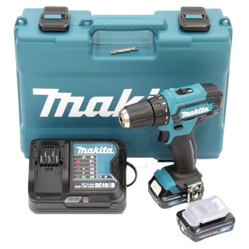 Makita DF333DSAE Akku-Bohrschrauber 12 V max. / 2,0 Ah, 2 Akkus + Ladegerät im Transportkoffer - mit 2 Akkus + Ladegerät