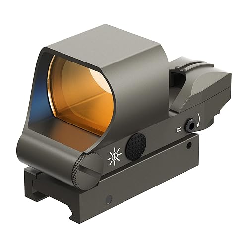 Feyachi RS-30 Reflex Sight, Multiple Reticle System Red Dot Sight with Picatinny Rail Mount, 4 Adjustable Reticles Red Dot Optics Riflescopes - Grey