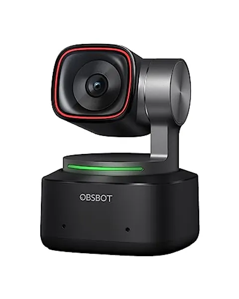 OBSBOT Tiny 2 Webcam 4K Voice Control PTZ, AI Tracking Multi-Mode & Auto Focus, Web Camera with 1/1.5" Sensor, Gesture Control, 60 FPS, HDR Light Correction, Webcam for PC, Streaming, Meeting, etc.