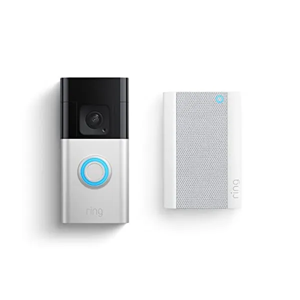 All-new Ring Battery Doorbell Plus | Head-to-Toe HD+ Video, motion detection & alerts, and Two-Way Talk (2023 release) with Ring Chime Pro