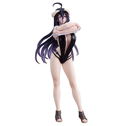 LUNK Anime Figure Albedo Black Swimsuit PVC Figure Collectible Model Character Statue Desktop Ornaments - Type 5 - 20CM