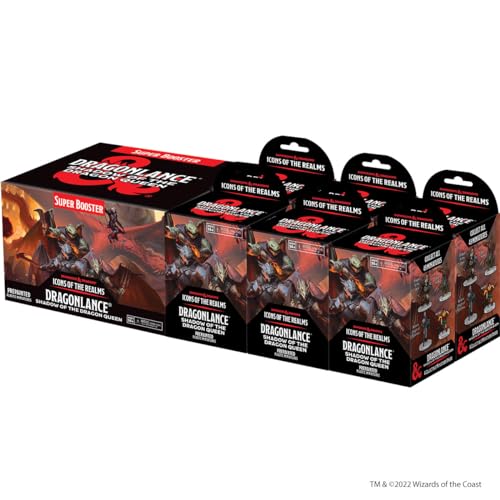 WizKids D&D Icons of The Realms: Dragonlance: Shadow of The Dragon Queen - Booster Brick (7) - 7ct Booster Brick
