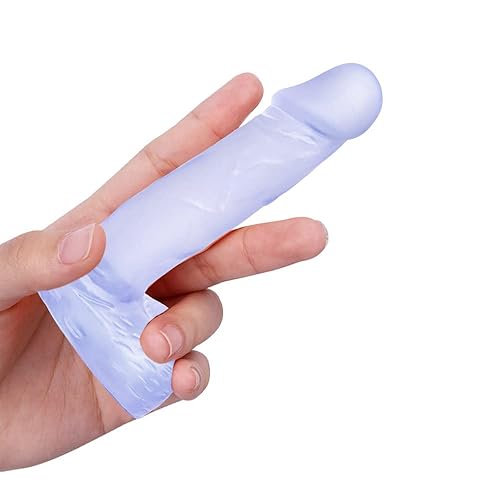 4 Inch Realistic Small Dildo,Beginner Anal Plug,Soft Anal Dildo with Curved Shaft and Balls,Adult Sex Toy Women Men Couples.Experience Multi-Purpose Mini Style(Blue) - Blue