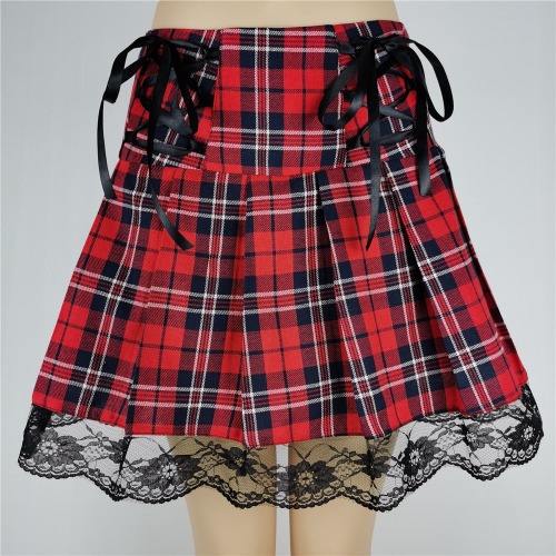 'Twisted' Check Skirt - 9513-2HOS / XL