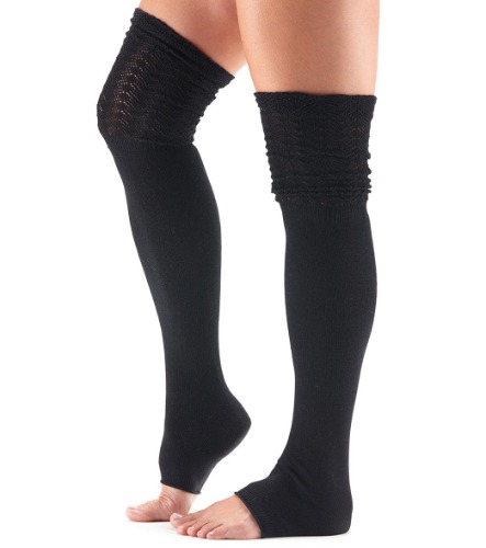 Toesox Sasha Thigh High Socks | Black / O/S