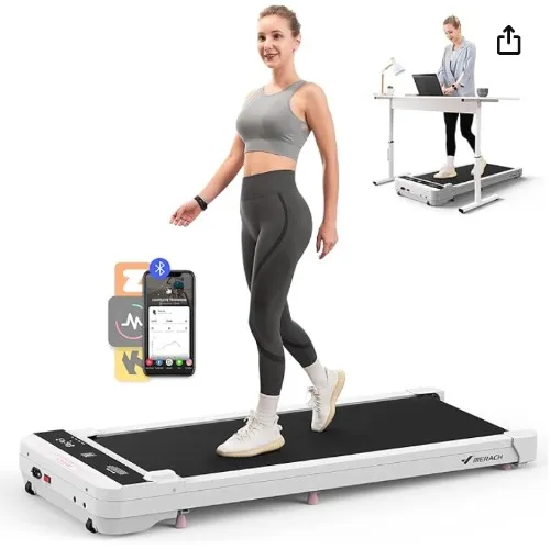 MERACH Walking Pad, Under Desk Treadmill for Home & Office, Small Treadmill with Max 3.8MPH 40 dB, 2 in 1 Quiet Portable Mini pad with Remote Control, APP, LED Display
