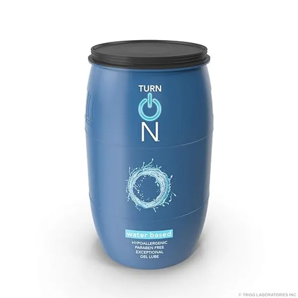 Turn On Water Based Sex Lube 55 Gallon Personal Lubricant - Premium Formula, Safe Vegan, Ph Balanced, Hypoallergenic & Paraben Free, Gel Lube for Men, Women, & Condoms