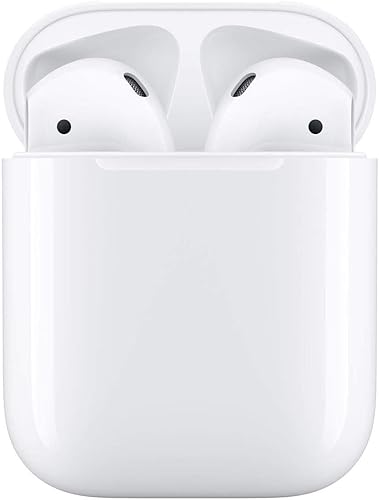 Apple AirPods (2nd Gen) Wireless Ear Buds + Lightning Charging Case + Lightning to USB Cable + 1 Year Limited Warranty - 1 Year Limited Warranty