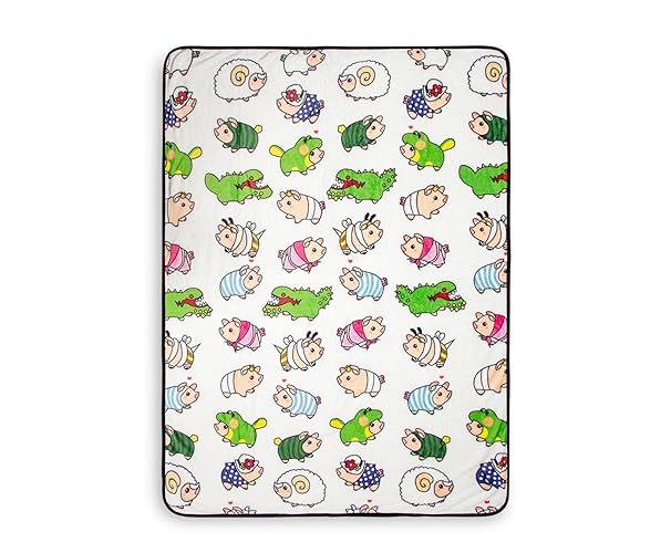 Monster Hunter Poogie Fleece Throw Blanket | Plush Soft Polyester Cover for Sofa and Bed, Cozy Home Decor Room Essentials | Fantasy Adventure Video Game Gifts for Adults, Teens | 45 x 60 Inches