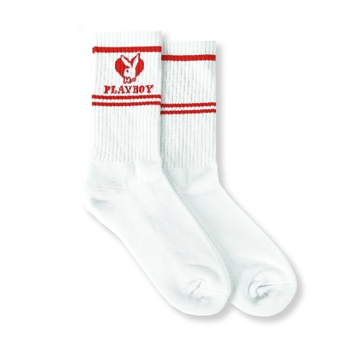 Playboy Heart Logo Crew Socks