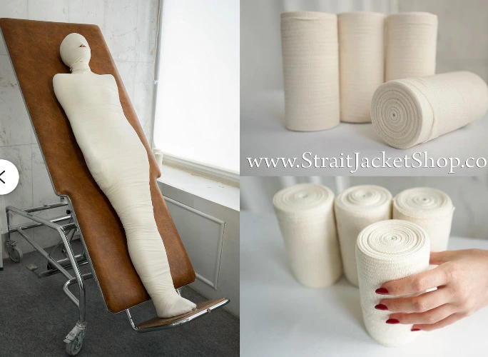 XXXLong Mummification Bandages - Set of 4 Extra Long Bandages  / Mummified / Wrap /Mummy / Reusable / Mummy Costume