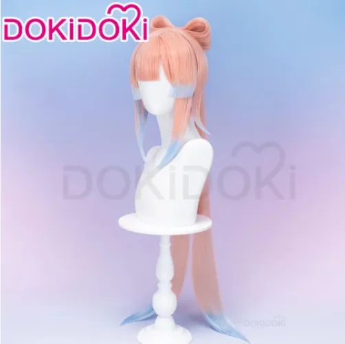 【Ready For Ship】DokiDoki Game Genshin Impact Sangonomiya Kokomi Cosplay Wig Pink Women Long Straight | Kokomi