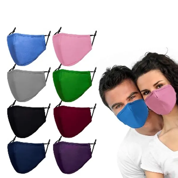 8 Pack Reusable Cloth Face Mask Washable with Adjustable Ear Straps  Nose Wire Adult Cotton Face Masks for Women Men