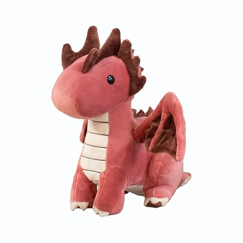 Bellzi Fire Dragon - Cute Stuffed Animal Plush Toy - Adorable Soft Dragon Toy Plushies and Gifts - Perfect Present for Kids, Babies, Toddlers - Draggi - Dragon