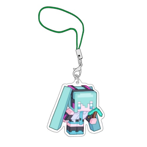 hatsune minecraft phone charm