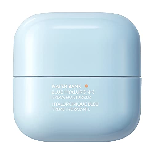 LANEIGE Water Bank Blue Hyaluronic Cream Moisturizer: Hydrate and Nourish - 1.6 Fl. Oz./ 50 ml (Full Sized)
