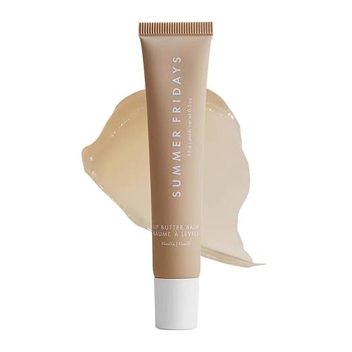 Summer Fridays Lip Butter Balm - Conditioning Lip Mask and Lip Balm for Instant Moisture, Shine and Hydration - Sheer-Tinted, Soothing Lip Care - Vanilla (.5 Oz) - Vanilla