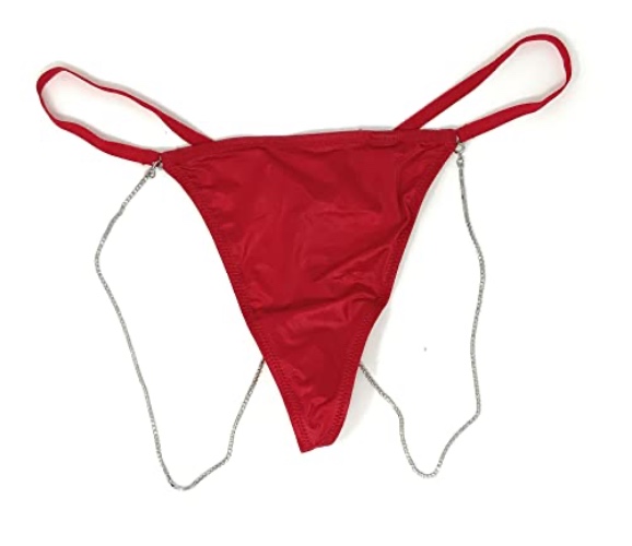 Victoria's Secret Bombshell Shine Thong Panty - Small - Lipstick/Chains