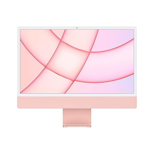 2021 Apple iMac (24-inch, Apple M1 chip with 8‑core CPU and 7‑core GPU, 2 ports 8GB RAM, 256GB) - Pink (Renewed) - Apple M1 chip with 8‑core CPU and 7‑core - 256GB - Pink