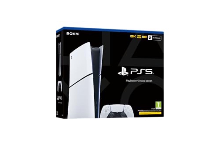 Playstation PlayStation 5 Digital Console, 1TB SSD, HDR, 4K, Black, Gamepad, Internal Data Storage, Includes Rechargable Battery, Action: Fighting Genre, Bluetooth, HDMI, 6.7 kg - Single