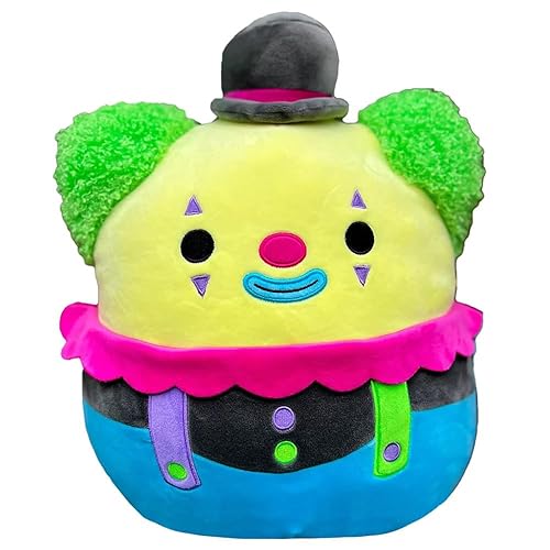 Squishmallow Official Kellytoy Halloween Spooky Collectible Soft Pillow Animals (Resul Clown, 8 Inch),(SQ21-CWN)