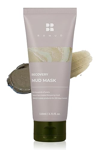 BRMUD Recovery Mud Clay Face Mask | Cardi B Mask | K-Mud | Hydrating & Moisturizing Deep Pore Korean Face Mask 91.8% Nature-Derived Ingredients |  K Beauty Oil Control Wash Off Mud Mask (3.72 fl oz)