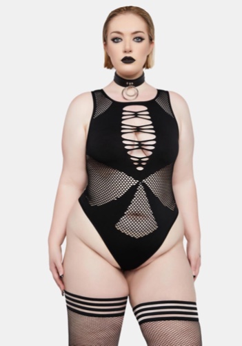 Plus Call Me Duchess Fishnet Bodysuit | ONE SIZE