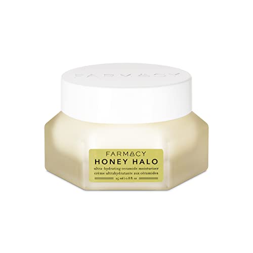 Farmacy Honey Halo Ceramide Face Moisturizer Cream - Hydrating Facial Lotion for Dry Skin (0.8 Ounce) - 0.84 Fl Oz (Pack of 1)
