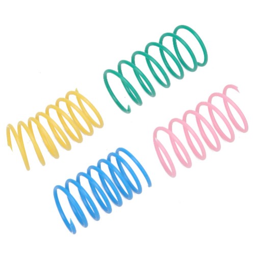 Cat Spring Toy -12PCS Plastic Praktisk Slitstark Hem Färgrik Kattunge Interaktiv Lekning Pet Cat Spring Toys 4,5cm/1,77 tum för sällskapsdjur leksaker