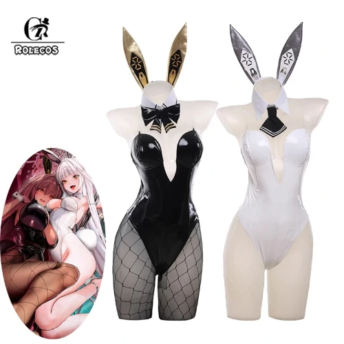 42.65US $ 45% OFF|ROLECOS NIKKE Goddess of Victory Blanc Bunny Girl Costume Noir Bunny Suit Women Sexy Cosplay Suit White and Black Jumpsuits| |   - AliExpress