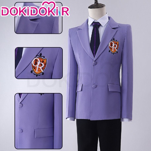 【Size XS-XL】DokiDoki-R Anime Ouran High School Host Club Cosplay Kyoya Ootori / Fujioka Haruhi Costume | XS-PRESALE
