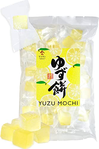Yuzu Mochi Candy - Yuzu Citrus Japanese Candy - Japanese Sweets with Aromatic Flavor of Kito Yuzu and Plant-Based Kanten Agar(300g)【YAMASAN】 - Yuzu