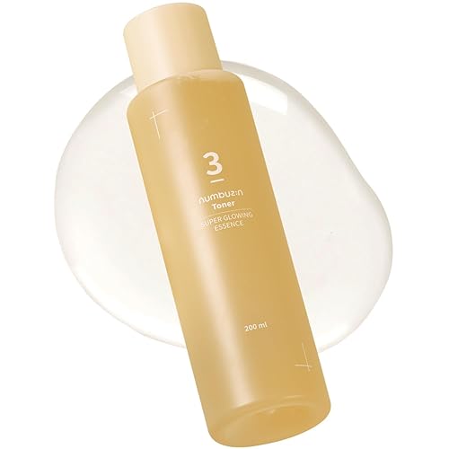 numbuzin No.3 Super Glowing Essence Toner | Skin Radiance, Pore Tightening, Skin Texture, Hydration | Fermented Ingredients, Niacinamide, Galactomyces | Korean Skin Care | 6.76 fl oz - 6.76 Fl Oz (Pack of 1)