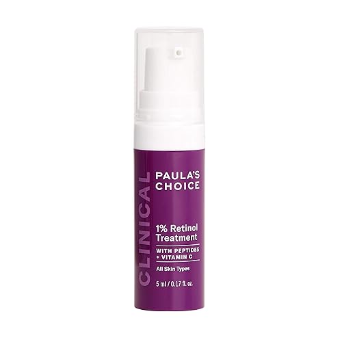 Paula's Choice CLINICAL 1% Retinol Treatment Cream with Peptides, Vitamin C & Licorice Extract, Anti-Aging & Wrinkles - 0.16 Fl Oz (Pack of 1)