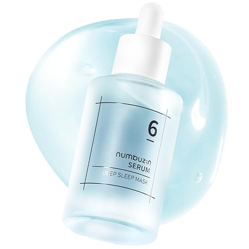 numbuzin No.6 Deep Sleep Mask Serum | Iceland Glacier Water Serum for Instant and Long-lasting Hydration with Hyaluronic Acid & Niacinamide | Korean Skin Care for Dry Skin | 1.69 Fl Oz