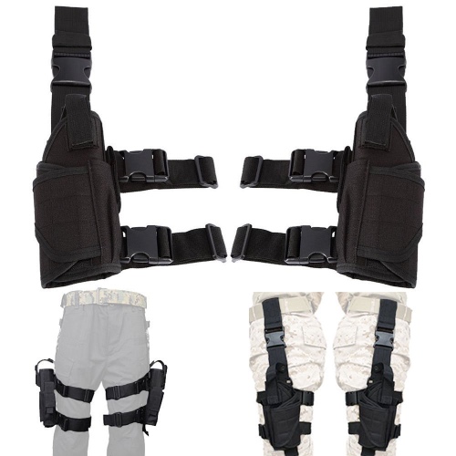 Left Hand & Right Hand Adjustable Universal Waterproof Pistol/Gun Drop Puttee Leg Thigh Holster Pouch Holder - 