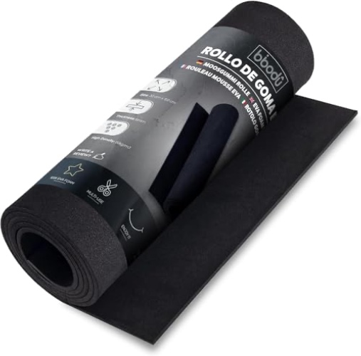 BIBODU Black Eva Foam Sheets 2mm | Craft Foam 59 x 13 inches / 150 x 32 cm | Eva Foam 2mm - High Density 80kg/m3 | Foam Sheets for Crafts, Cosplay, DIY Arts - 2mm - Black