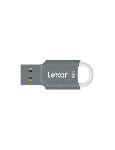 Lexar 64GB USB 2.0 Flash Drive, Thumb Drive, USB Stick, Plastic Memory Stick with Keychain Hole Design (LJDV40-64GABGY) - Plastic 64GB USB 2.0 Flash Drive