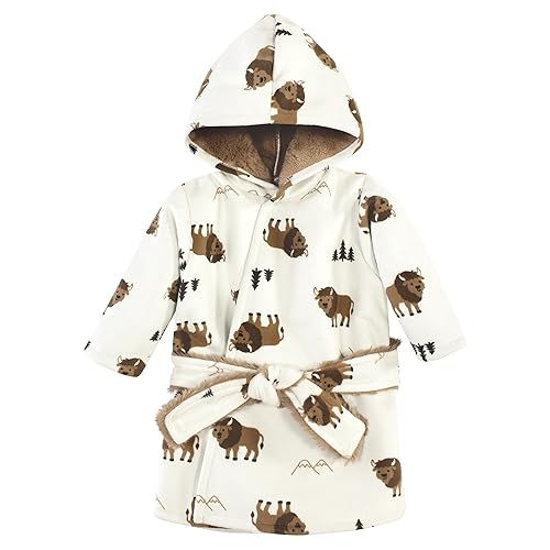 Hudson Baby Unisex BabyMink with Faux Fur Lining Pool and Beach Robe Cover-ups - 18-24 Months - Wild Buffalo