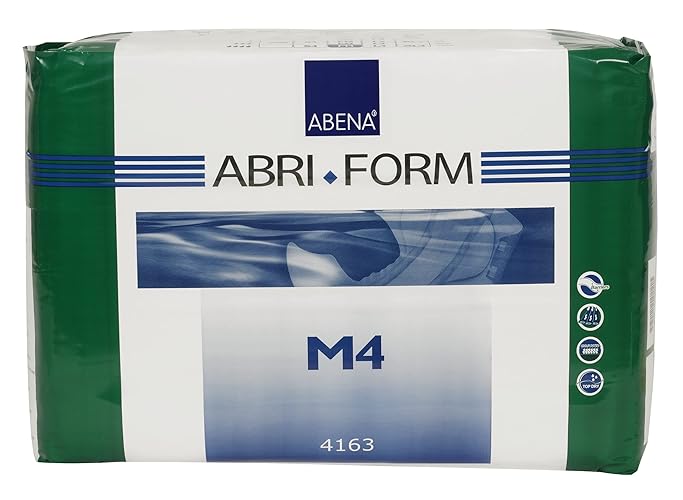 Abena Abri-Form Comfort Plastic-Backed Briefs, Level 4, (Medium To Large Sizes) Medium, 28 Count - Medium - 28