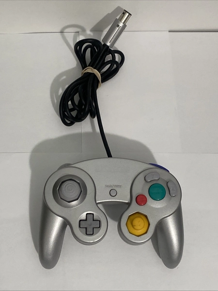 Official Nintendo Gamecube Controller Indigo Silver DOL-003 Authentic OEM Tested