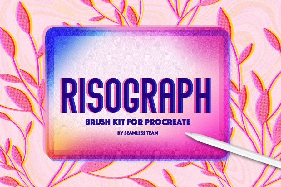 Risograph brush set for Procreate / Set of 26 brushes/ Procreate riso brush kit