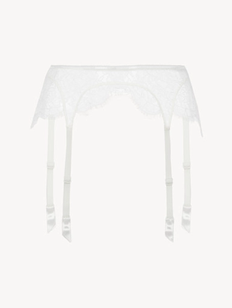 Lace Suspender Belt in Natural