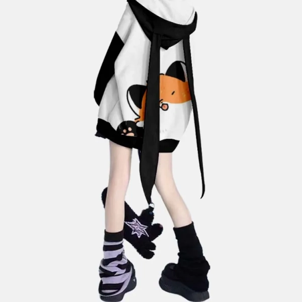 long bunny ears hoodie