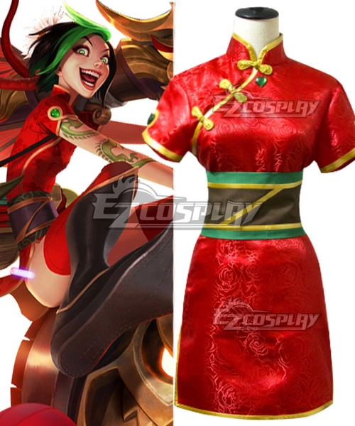 League of Legends LOL Firecracker Jinx Cosplay Costume